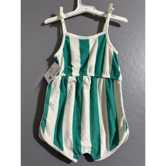 Hello Kitty 2T Green & White Striped Romper Ford Bronco Toddler Outfit 2T NWT - Picture 3 of 9